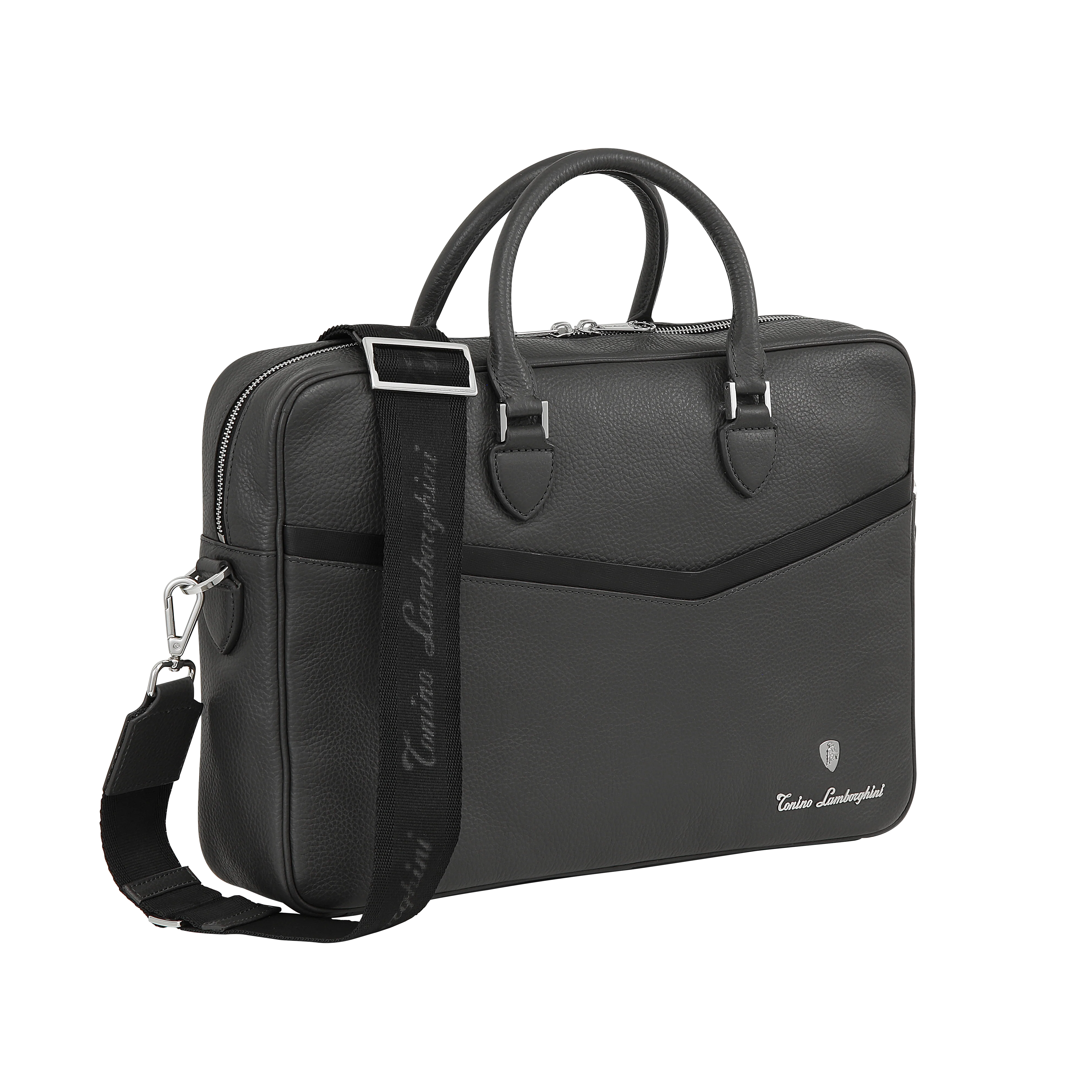 Double Handle Briefcase one compartment Velocità Anthracite / Black - Image 3