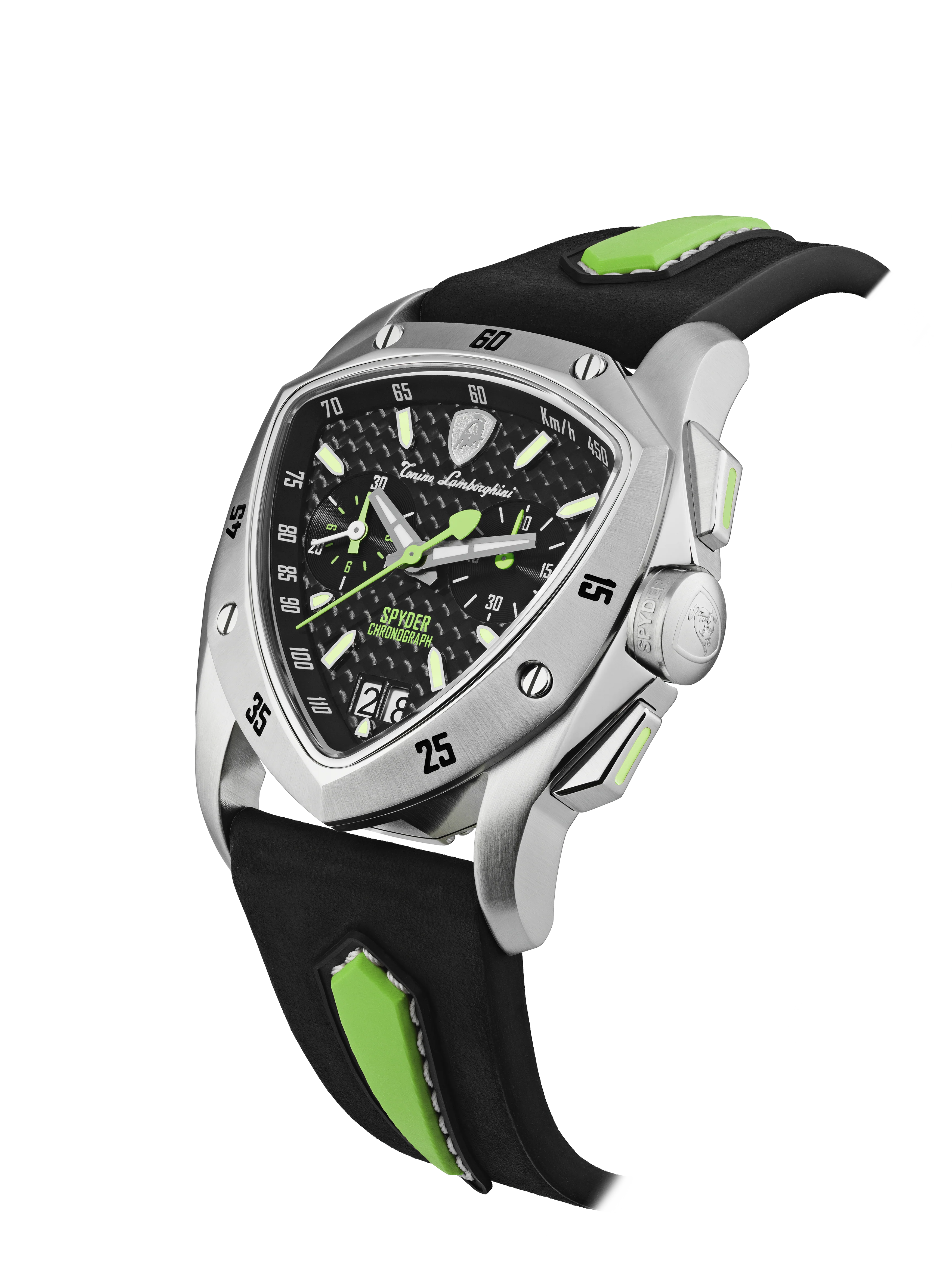 New Spyder Chronograph Silver / Green - Image 2