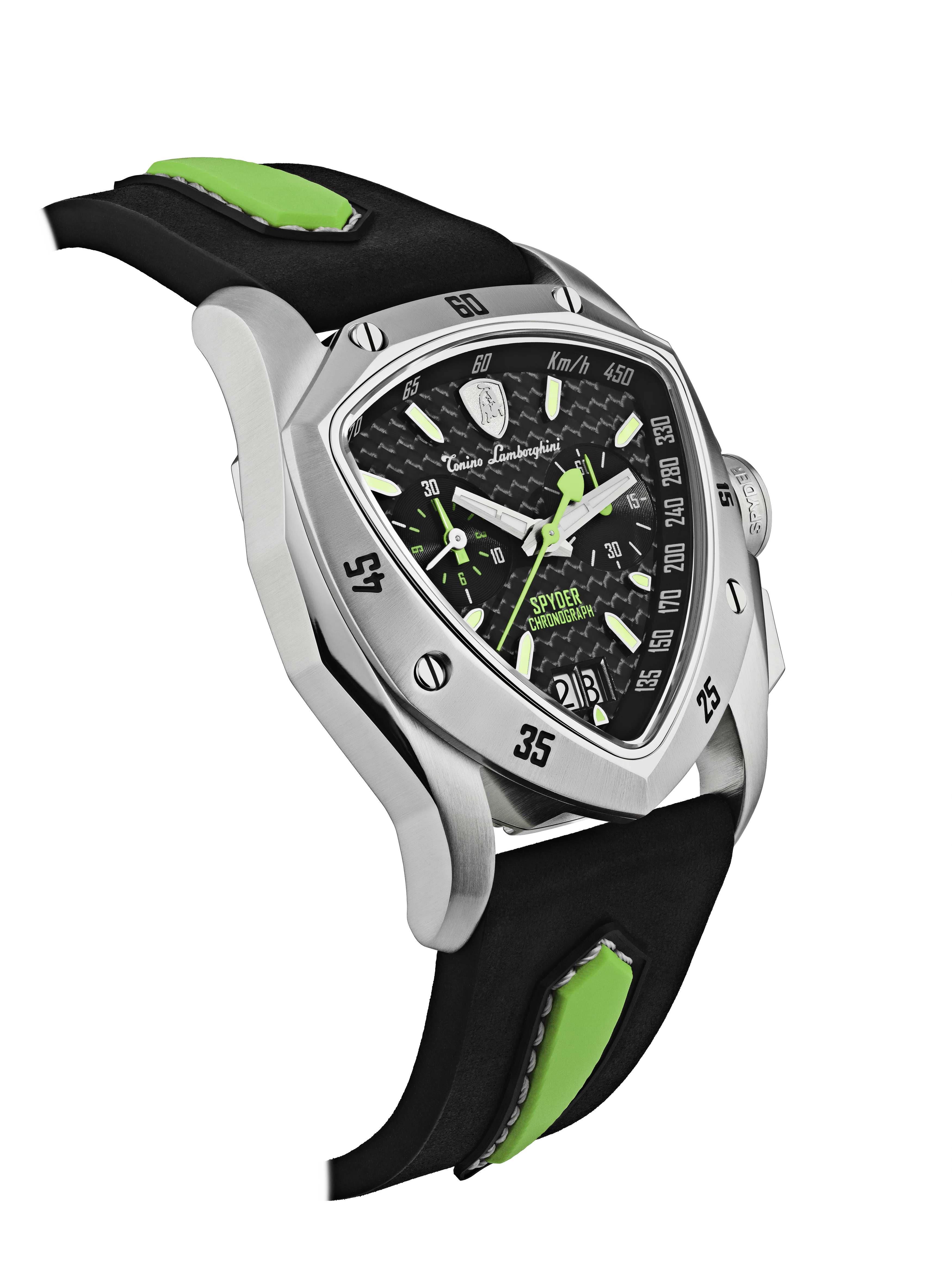 New Spyder Chronograph Silver / Green - Image 3